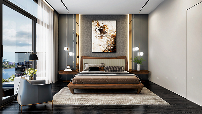 Mẫu decor phòng ngủ nam đơn giản, thanh lịch, hiện đại