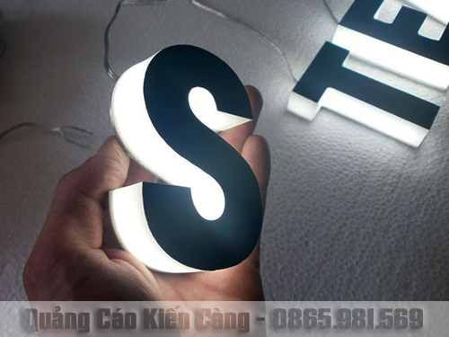 Chữ nổi có đèn led hắt sáng chân mặt alu giá rẻ, đẹp, chất lượng tại Hải Phòng