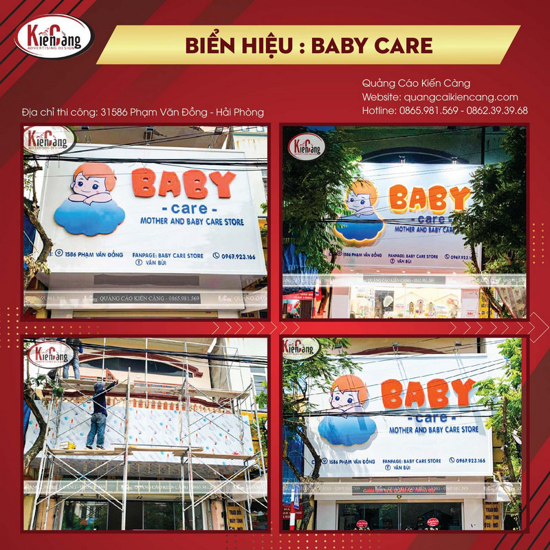 biển hiệu shop mẹ và bé 