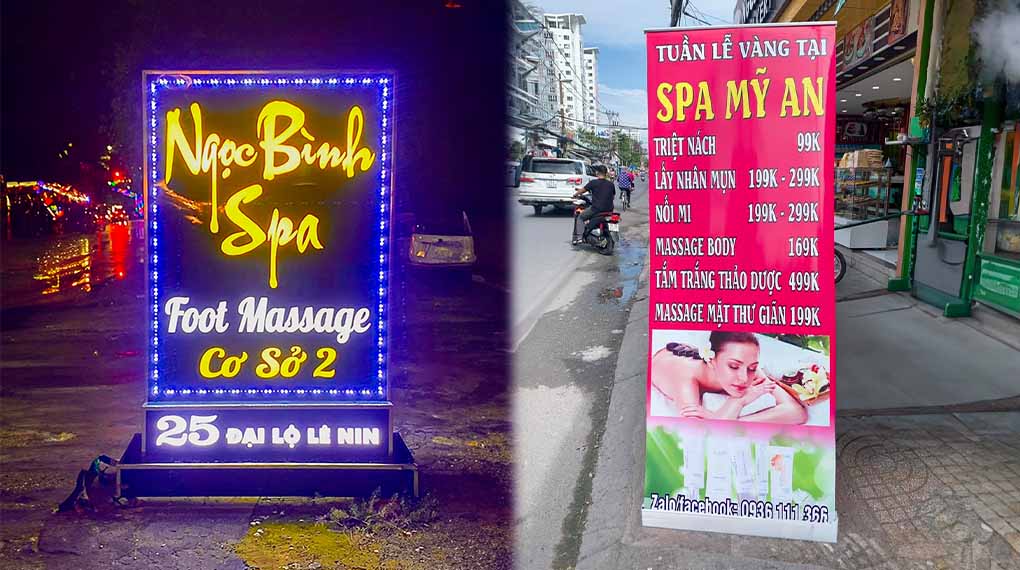 Vai trò của bảng hiệu spa đứng