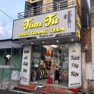 Làm biển shop quần áo đẹp, thu hút tại quảng cáo Kiến Càng