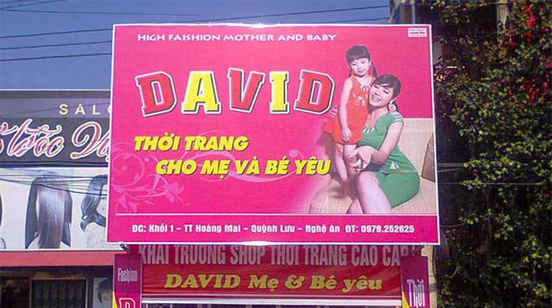 Biển shop quần áo bằng bạt Hiflex