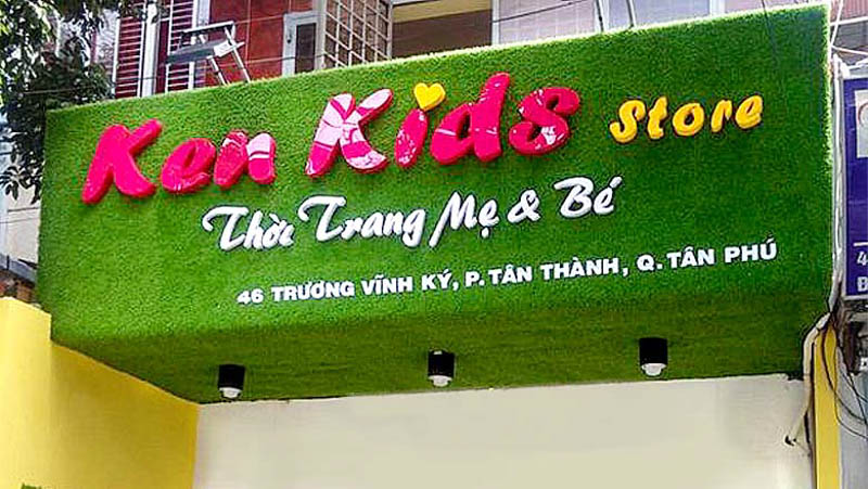 Đặc điểm của biển shop quần áo trẻ em
