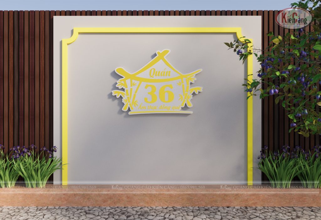 VÁCH CHỮ NỔI LOGO QUÁN ĂN