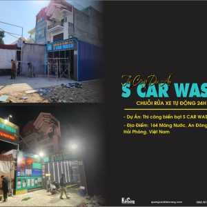 Thi Công Biển Hiệu Quán Rửa Xe Tại An Đồng _ Hải Phòng