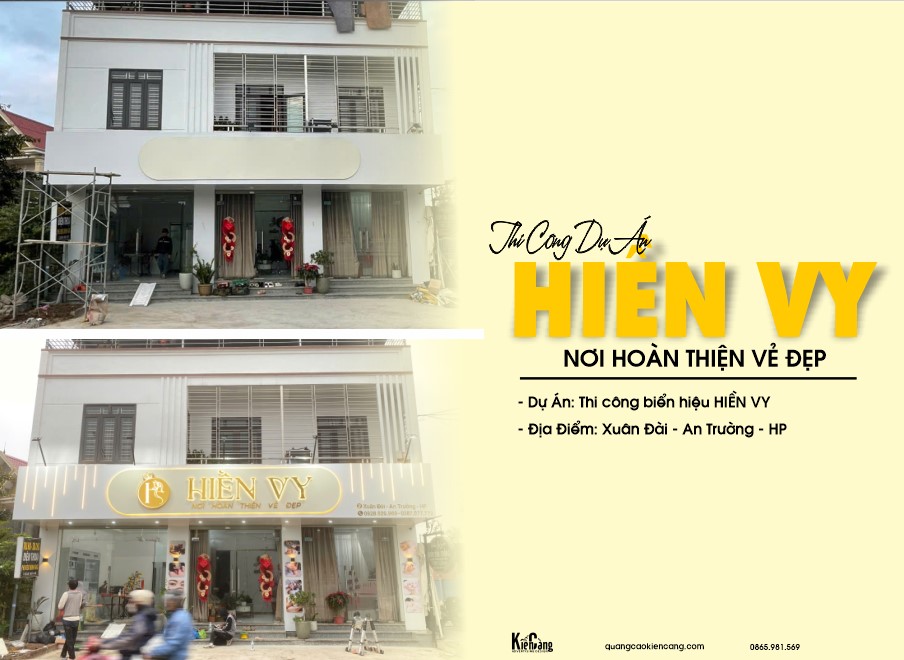 Thiết Kế & Thi Công Biển Hiệu Spa HIỀN VY Tại Hải Phòng 2026