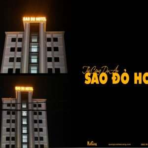 Biển hiệu chữ nổi LED “SAO ĐỎ HOTEL” Tại Hải Dương